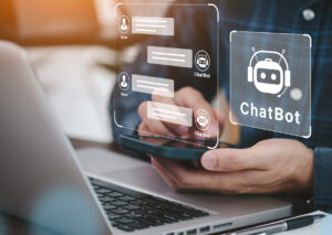using system ai chatbot in computer or mobile application to uses artificial intelligence chatbots automatically respond online messages intelligent service to help customers
